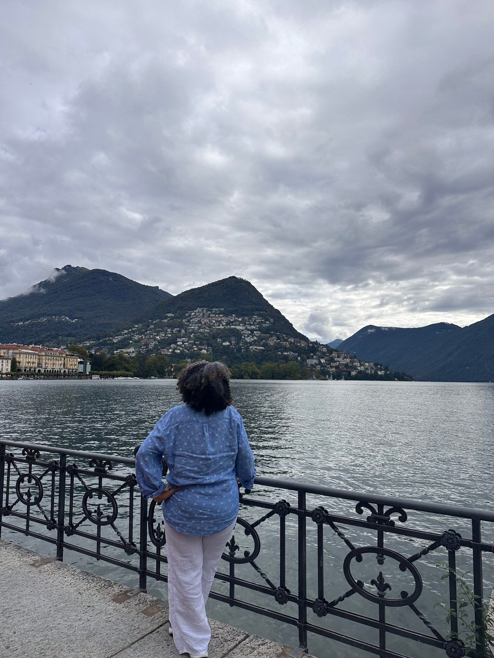 Looking over lake Como